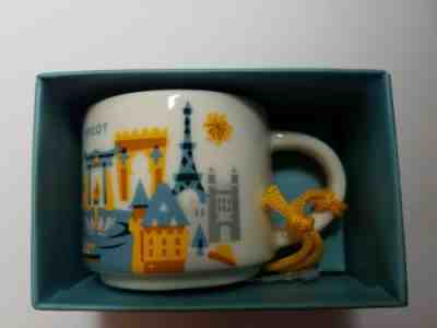  DISNEY STARBUCKS "YOU ARE HERE" "EPCOT" 2 oz MUG CHRISTMAS ORNAMENT NEW IN BOX - Sold on eBay Apr, 23rd 2019 for $14.00