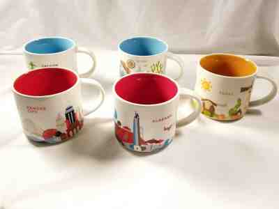 Lot of 5 Starbucks You are Here Mugs Utah Texas Kansas city Oregon Alabama - Sold on eBay Apr, 23rd 2019 for $40.00