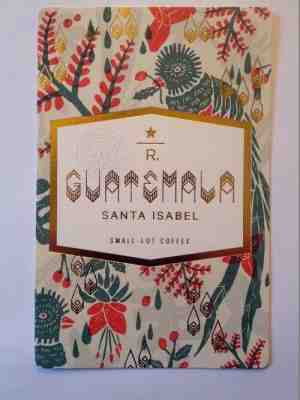 Starbucks Reserve Coffee Taster Card GUATEMALA Santa Isabel (2017) - Sold on eBay Feb, 26th 2019 for $1.49