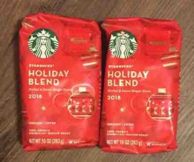 2 Starbucks Holiday Blend 2018 Medium Roast Ground Coffee 10oz Bags - Sold on eBay Apr, 6th 2019 for $24.99