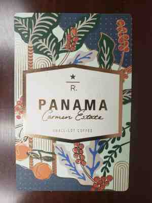 Starbucks Reserve Store - PANAMA Carmen Estate - Taster Card - NEW !!!!! - Sold on eBay Mar, 7th 2019 for $2.00