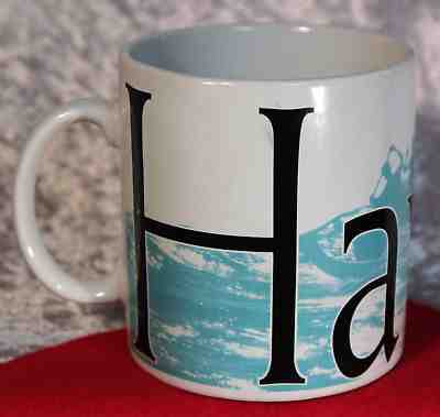 Starbucks Hawaii City Coffee Mug Cup Outrigger Canoe 2001 Blue & White - Sold on eBay Mar, 4th 2019 for $6.99