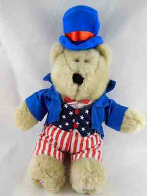 2002 Starbucks Bear 4th of July Red White and Blue Patriotic Americana 10" - Sold on eBay Apr, 23rd 2019 for $7.49