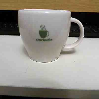 Starbucks Coffee Co Barista Abbey Mug 2003 White Green Cup 3" Tall - Sold on eBay Apr, 23rd 2019 for $9.00