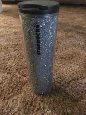Starbucks Sparkles Silver Glitter Acrylic Tumbler 16 Oz 2018. BPA Free - Sold on eBay Apr, 24th 2019 for $6.10