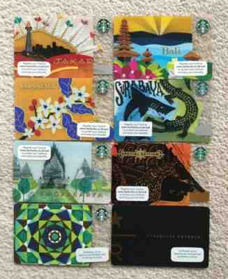 Starbucks Indonesia Yogyakarta Jakarta Bali Surabaya Ramadan R Wayang 8 Card - Sold on eBay Apr, 23rd 2019 for $41.99