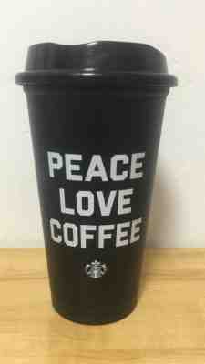  MEXICO STARBUCKS REUSABLE CUP 16 OZ BLACK - PEACE LOVE COFFEE - LIMITED EDITION - Sold on eBay Mar, 24th 2019 for $14.99