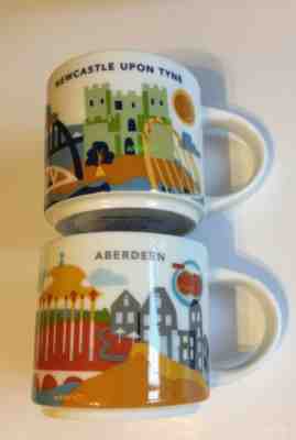 Starbucks Aberdeen Newcastle YAH Mug Set England Scotland You Are Here Tyne New - Sold on eBay Apr, 29th 2019 for $109.99