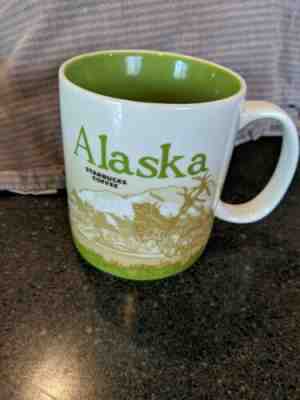 Starbucks Alaska Mug Collector Series Moose Bear Green 2009 Coffee Cup 16 oz - Sold on eBay May, 4th 2019 for $44.99