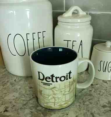 Starbucks 2009 DETROIT Collector Series 16 oz Ceramic Coffee Mug  - Sold on eBay May, 3rd 2019 for $10.00
