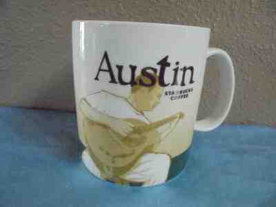 STARBUCKS 2009 AUSTIN Collector's SERIES Coffee Cup Mug Guitarst iGreen 16 oz. - Sold on eBay May, 2nd 2019 for $12.95