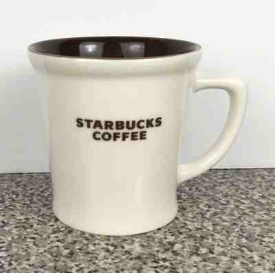 Starbucks Mug Brown & White Coffee Cup 2009 New Bone China - Sold on eBay Apr, 29th 2019 for $17.99