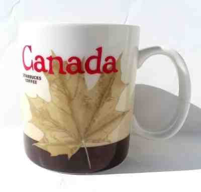 Starbucks Canada Mug 2009 Global Icons Collectors Series 16oz Ceramic Maple Leaf - Sold on eBay Apr, 28th 2019 for $35.00