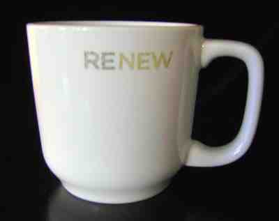 2009 STARBUCKS "RENEW" Mug  Cup White 18 oz. Toki, Japan Collectible - Sold on eBay Apr, 25th 2019 for $20.99