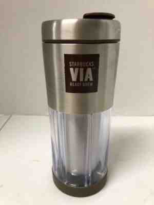 Starbucks VIA Ready Brew Stainless Steel Tumbler Cup 10 oz 2009 - Sold on eBay Apr, 24th 2019 for $8.10