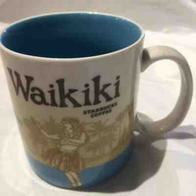 Starbucks WAIKIKI Global Icon Mug Hawaii Coffee Cup 2009 16 oz. - NEW - Sold on eBay Mar, 24th 2019 for $25.00