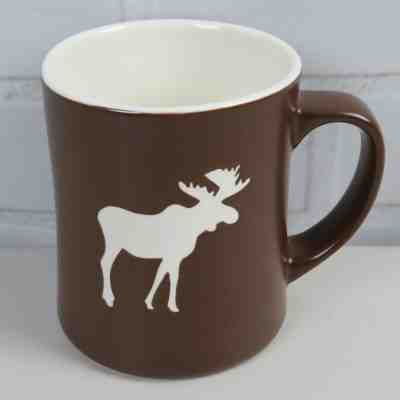 Starbucks 2009 New Bone China Coffee Mug Brown with White Moose 16oz - Sold on eBay Mar, 3rd 2019 for $29.99