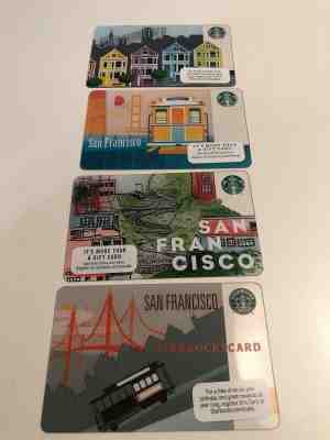 San Francisco Starbucks 2009 Gift Card 1st SF Card NEVER USED + 3 More SF Cards - Sold on eBay Mar, 2nd 2019 for $32.00