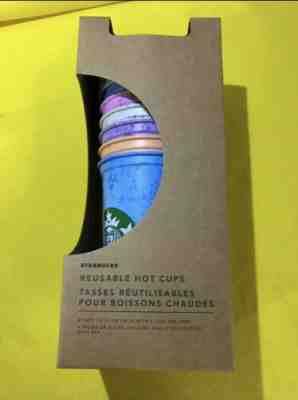 6 Starbucks Reusable Hot Cups Marble Tumbler 2019 16 fl oz - Sold on eBay May, 9th 2019 for $29.99