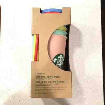 Rare 2019 Starbucks Cold Color Changing Cups Set Of 5 Limited Edition Sold Out - Sold on eBay May, 9th 2019 for $68.94