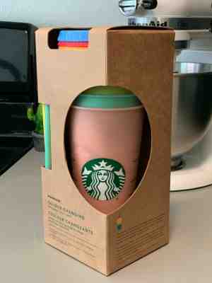New Starbucks Color Changing Reusable Cold Cup Tumblers 24oz Venti Set Of 5 Cups - Sold on eBay May, 9th 2019 for $63.00