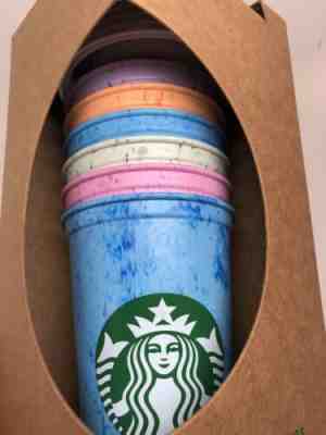 Starbucks Reusable Hot Cups (Marble Colored Summer 2019, 6-Pack, multi-colors) - Sold on eBay May, 9th 2019 for $25.99