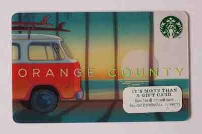 STARBUCKS CARD     "Orange County VW"      June 2014       New & Unused!!! - Sold on eBay May, 9th 2019 for $3.00