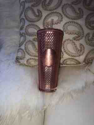 Starbucks Pink Tumbler 2019 Rose Gold Radiant Iridescent Jeweled 24oz Cold Cup - Sold on eBay May, 9th 2019 for $35.00
