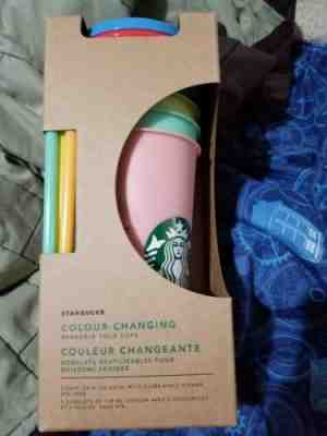 Starbucks Color Changing Reusable Cold Cup Set - Sold on eBay May, 9th 2019 for $63.00