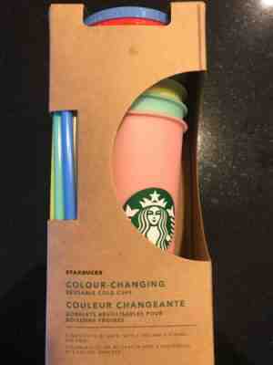 Starbucks Color Changing Cold Cups Tumbler 5 Pack Reusable Colour-Changing New - Sold on eBay May, 9th 2019 for $50.00