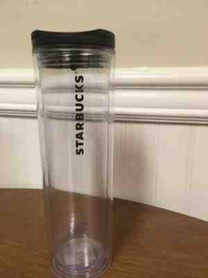 Starbucks Tumbler 16 Oz Clear Double Insulated-Hot Or Cold Beverages - Sold on eBay May, 9th 2019 for $16.00