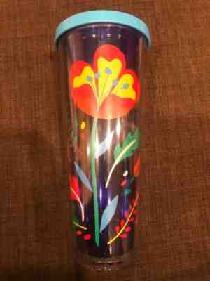 Starbucks 24 fl.oz. Blue Summer Flower Tumbler. No Straw - Sold on eBay May, 9th 2019 for $4.99