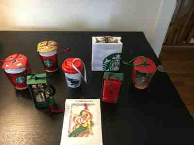 Lot of 8 Starbucks Coffee Christmas Ornaments: 2015 Mug, Coffee Bag, Fox, etc... - Sold on eBay May, 9th 2019 for $35.00