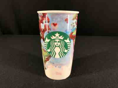 STARBUCKS Globe Watercolor Earth World Tumbler, 12 oz, Travel Ceramic Mug 2015 - - Sold on eBay May, 9th 2019 for $30.00