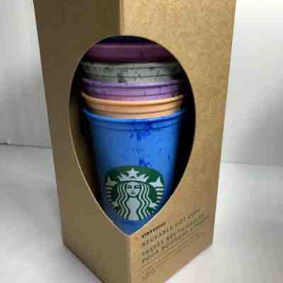 RARE 2019 Starbucks Reusable Hot Cups 6 Pack Lids Starbucks NOT Color Changing - Sold on eBay May, 9th 2019 for $25.00