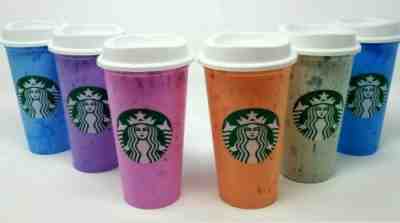 Starbucks Reusable Summer 2019 Collection Hot 6 Pack Set NOT Color Changing 16oz - Sold on eBay May, 9th 2019 for $15.50