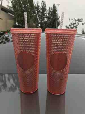 Starbucks Rose Gold Sparkling Iridescent Cold Cup Tumbler-Summer 2019 Collection - Sold on eBay May, 9th 2019 for $39.00