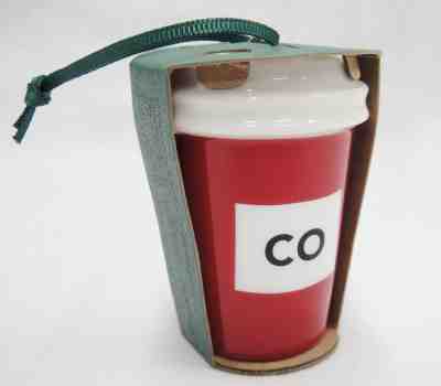 Starbucks Colorado CO  2016 Christmas Ornament Red Mini To Go Cup Ceramic New - Sold on eBay May, 9th 2019 for $14.99