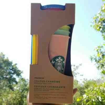 Starbucks Color Changing Cold Cups 5 Pack + lids and straws 24oz Set Star Bucks - Sold on eBay May, 9th 2019 for $64.99