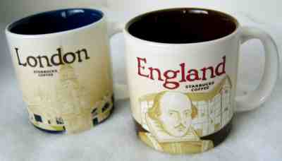 Starbucks England and London Demitasse Mugs Expresso Cups / Lot of 2 - Sold on eBay May, 9th 2019 for $23.79