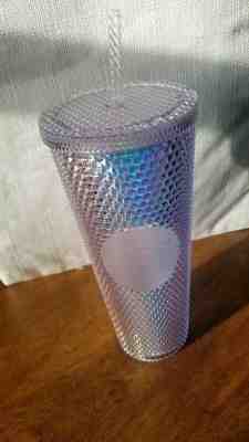 Starbucks 2018 iridescent holographic coffee tumbler mermaid unicorn studded 24  - Sold on eBay May, 9th 2019 for $70.00