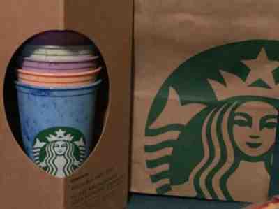 New Starbucks Spring 2019 16 Oz Reusable Pastel Speckled Hot Tumblers Mug W/Lids - Sold on eBay May, 9th 2019 for $21.95