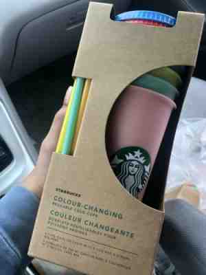 RARE Starbucks Reusable Color Changing Cold Venti Cups - Sold on eBay May, 9th 2019 for $55.00