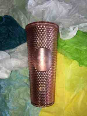 NEW *Rare* Starbucks Pink/ Rose Gold Iridescent 24oz Cold Cup Tumbler - Sold on eBay May, 9th 2019 for $31.00
