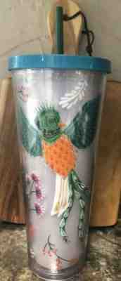 Starbucks Coffee 2017 Quetzal Bird Floral Venti Travel Tumbler Double Wall 24oz - Sold on eBay May, 9th 2019 for $20.00