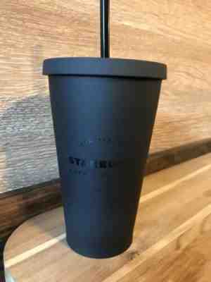 Starbucks Matte Black Tumbler Cold Cup 16oz Grande Mug 2017 Collection - Sold on eBay May, 9th 2019 for $30.00