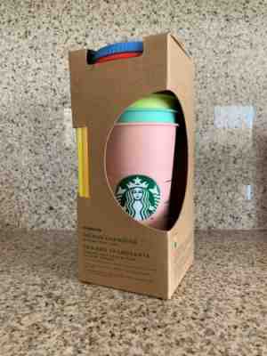 Starbucks Colour-Changing Cold Cups Set of 5 + Straws + Lids 24oz Reusable - Sold on eBay May, 9th 2019 for $60.00