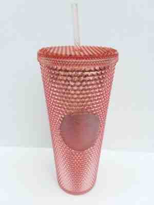 NEW Starbucks Venti Tumbler Summer 2019 IRIDESCENT JEWELED 24oz Rose Gold Pink - Sold on eBay May, 9th 2019 for $35.00