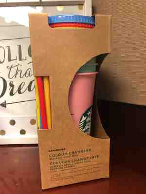 Starbucks Color Changing Reusable Cold Cup Tumblers NEW 5 Pack Lids Straws 2019 - Sold on eBay May, 9th 2019 for $55.00