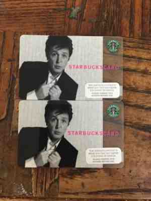 2 Starbucks 2007 "Paul McCartney" Gift Card...Never Swiped Never Used - Sold on eBay May, 9th 2019 for $8.50